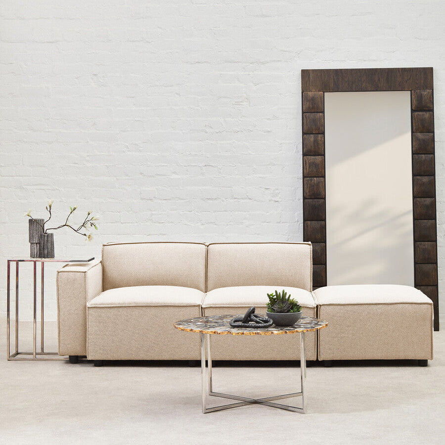 Toulouse Cream Fabric Right Arm Sofa