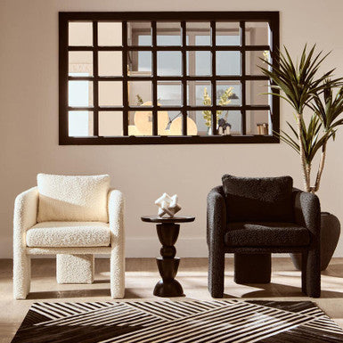 Ozzero Ivory Boucle Fabric Armchair