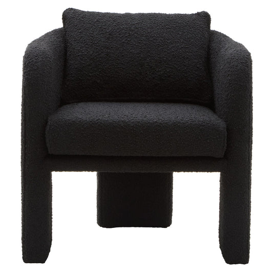 Ozzero Black Boucle Fabric Armchair