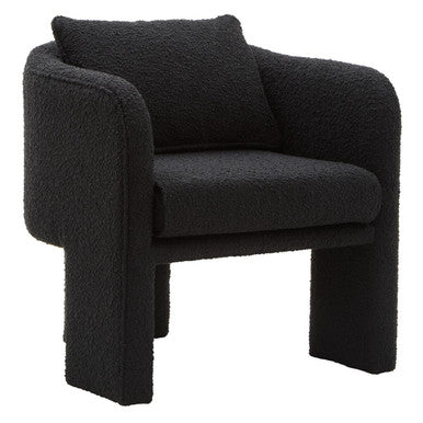 Ozzero Black Boucle Fabric Armchair