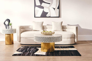 3 Seater Ivory Linen Curved Sofa, Oratino