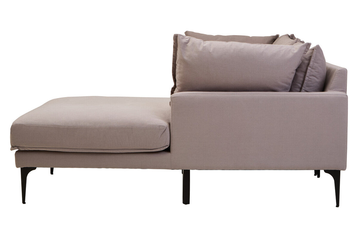 3 Seater Grey Right Chaise Sofa, Comfee