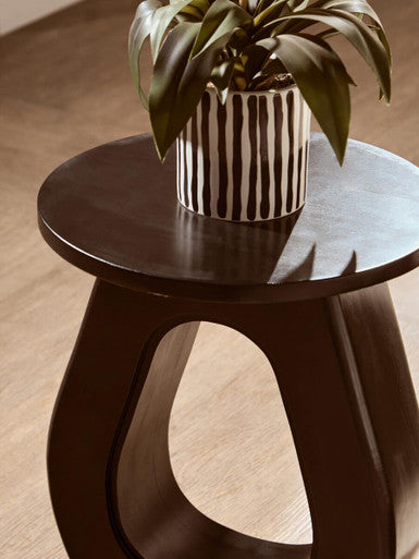 Walsa Black Finish Mango Wood Accent Table