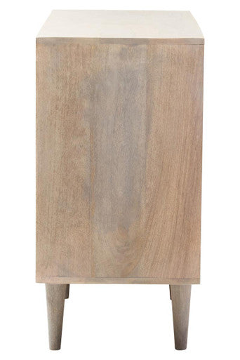 Satna Jute Black and White Design Mango Wood Sideboard