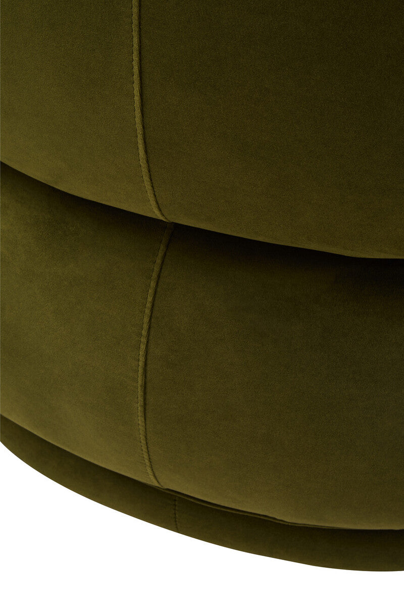 Darla Curve Forest Green Velvet Chair