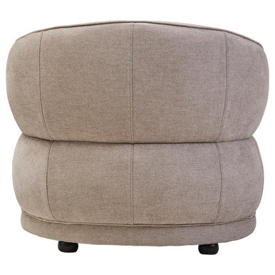 Taupe Chenille Effect Curved Chair | Daphne