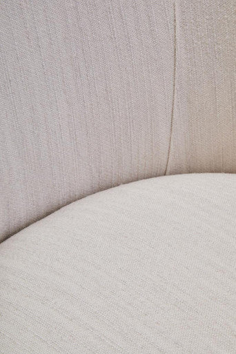 Dale Textured Linen Effect Beige Curve Chair