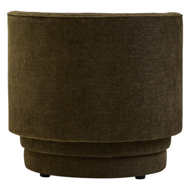 Forest Green Chenille Effect Curved Chair | Drake