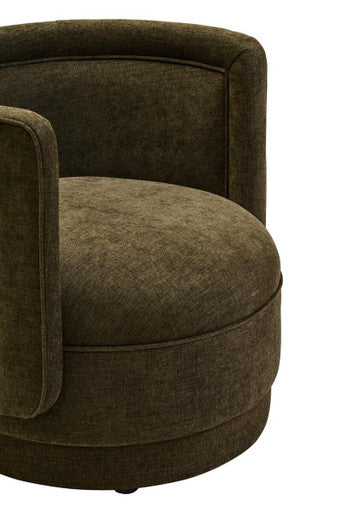 Forest Green Chenille Effect Curved Chair | Drake
