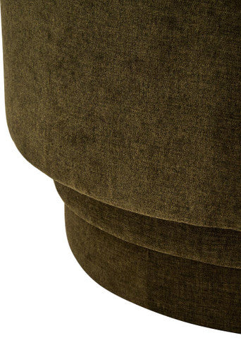 Forest Green Chenille Effect Curved Chair | Drake