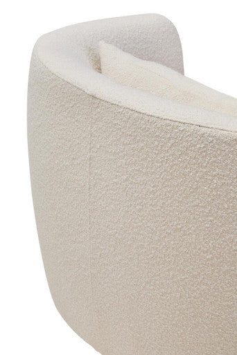 Bruge Textured Cream Curved Chair