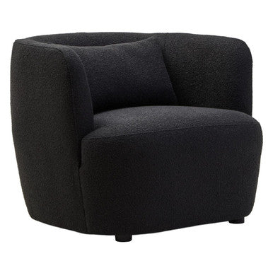 Textured Black Curved Chair | Bruge