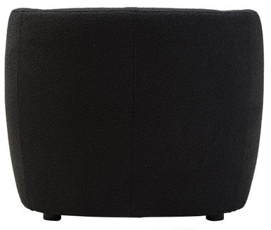Textured Black Curved Chair | Bruge