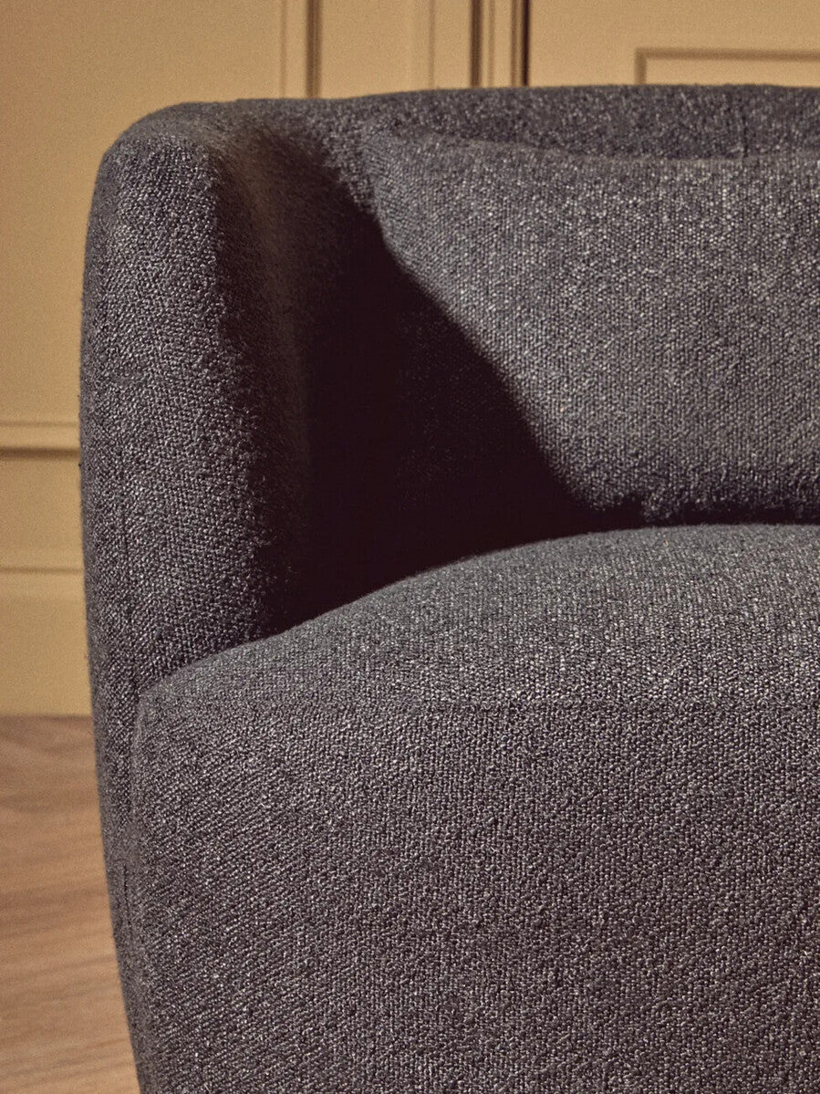 Textured Black Curved Chair | Bruge