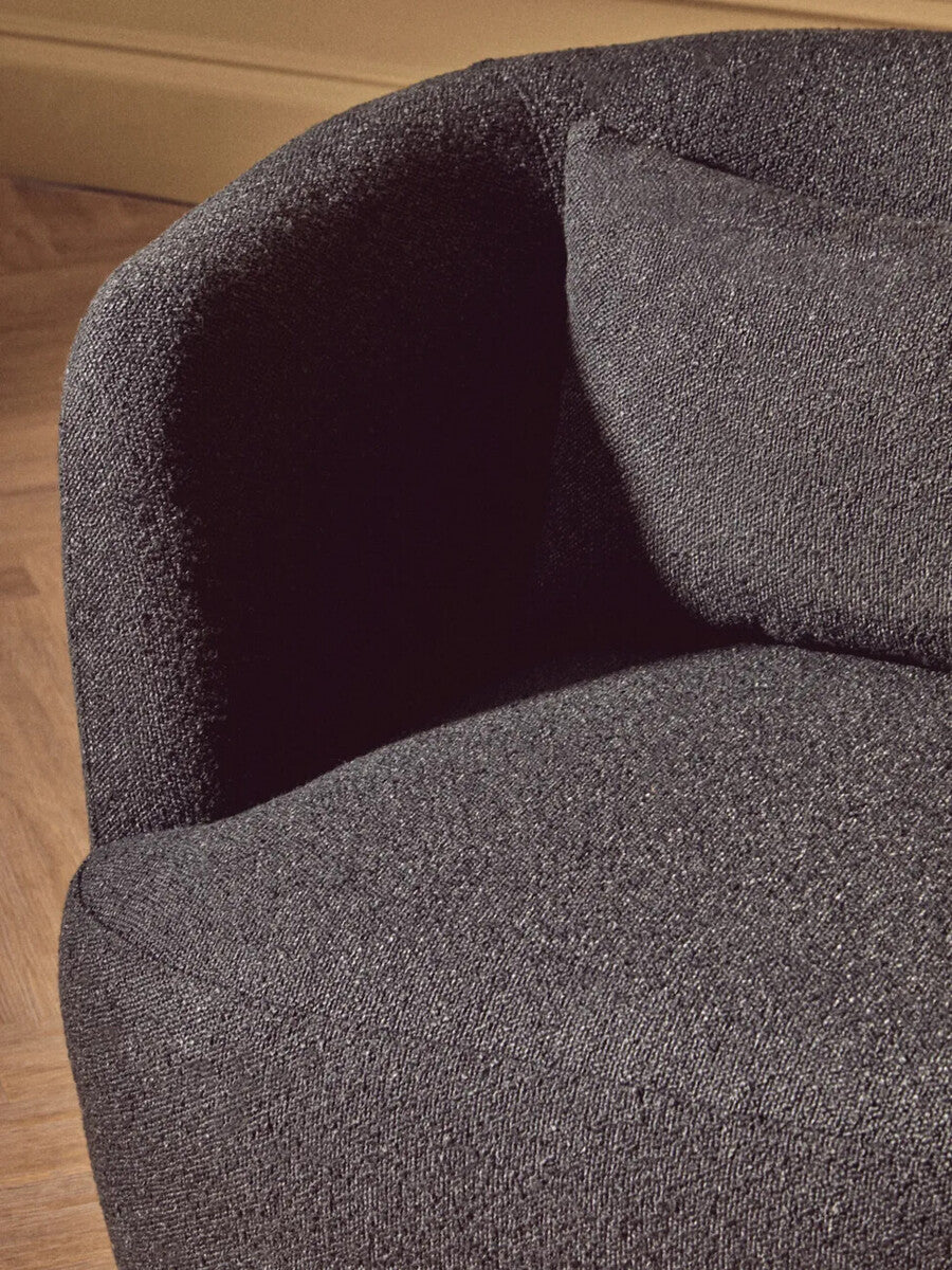 Textured Black Curved Chair | Bruge