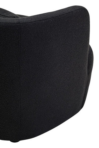 Textured Black Curved Chair | Bruge