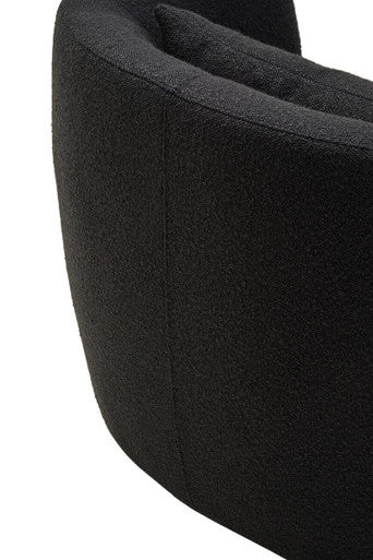 Textured Black Curved Chair | Bruge