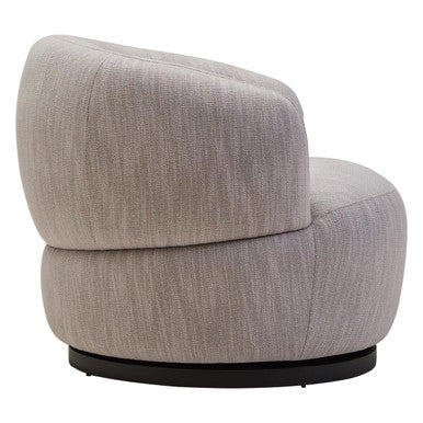 Bordo Textured Grey Curved Swivel Chair