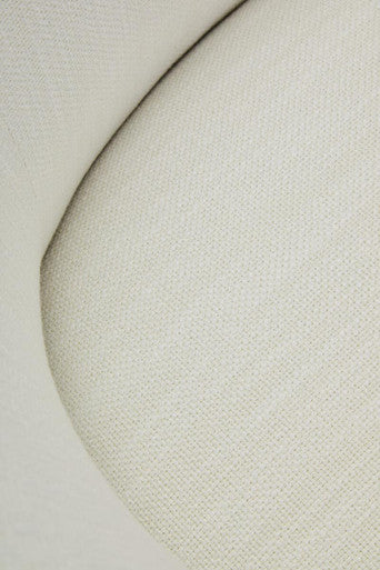 Bordo Textured Cream Curved Swivel Chair