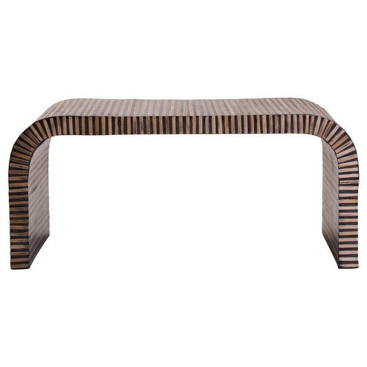 Bambusa Bamboo Inlay Curved Coffee Table