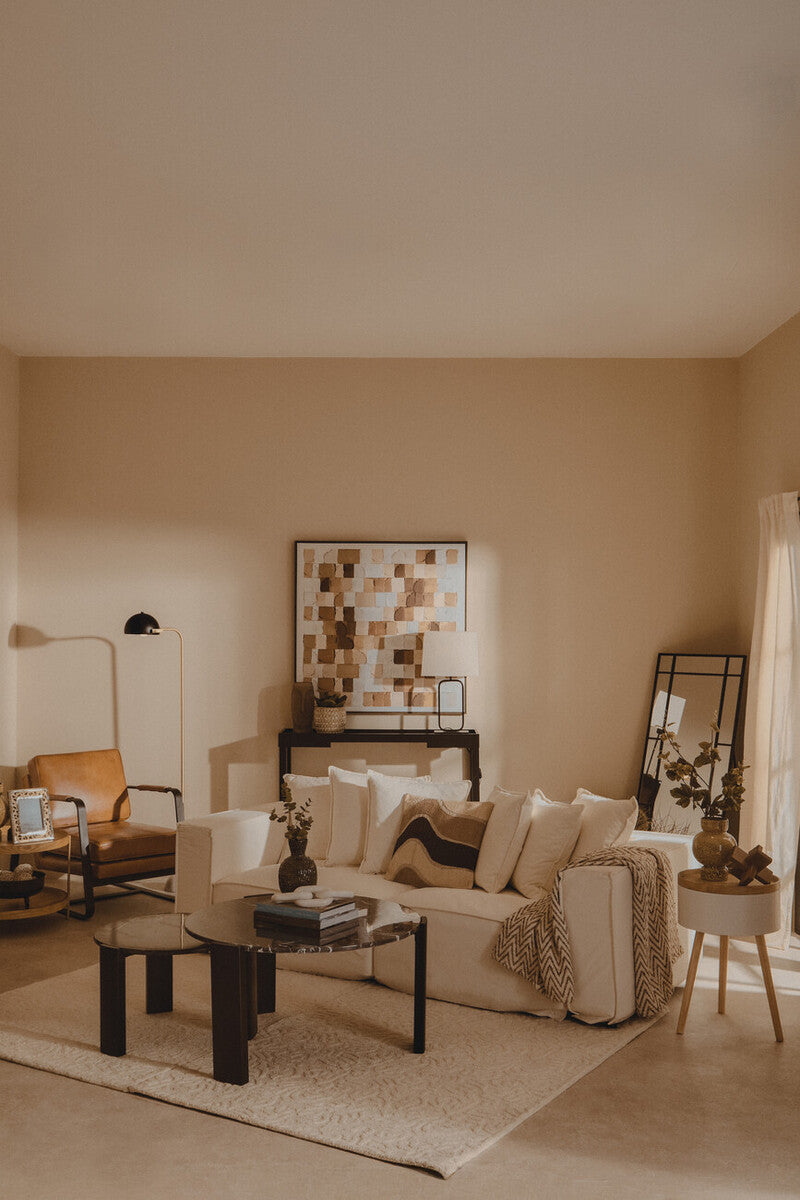 Palermo Round Black Marble Top Small Coffee Table