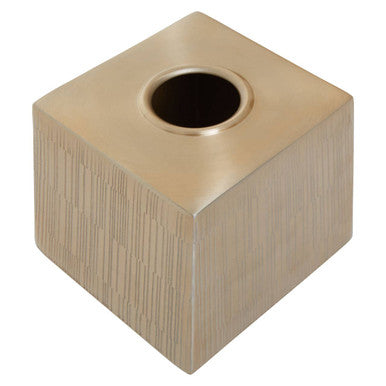 Allegra Champagne Finish Tissue Box