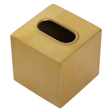 Allegra Gold Finish Tissue Box