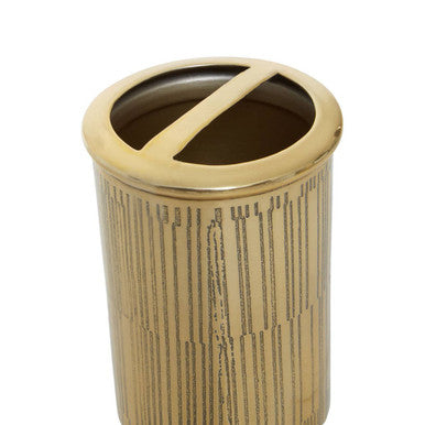 Allegra Line Effect Gold Toothbrush Holder