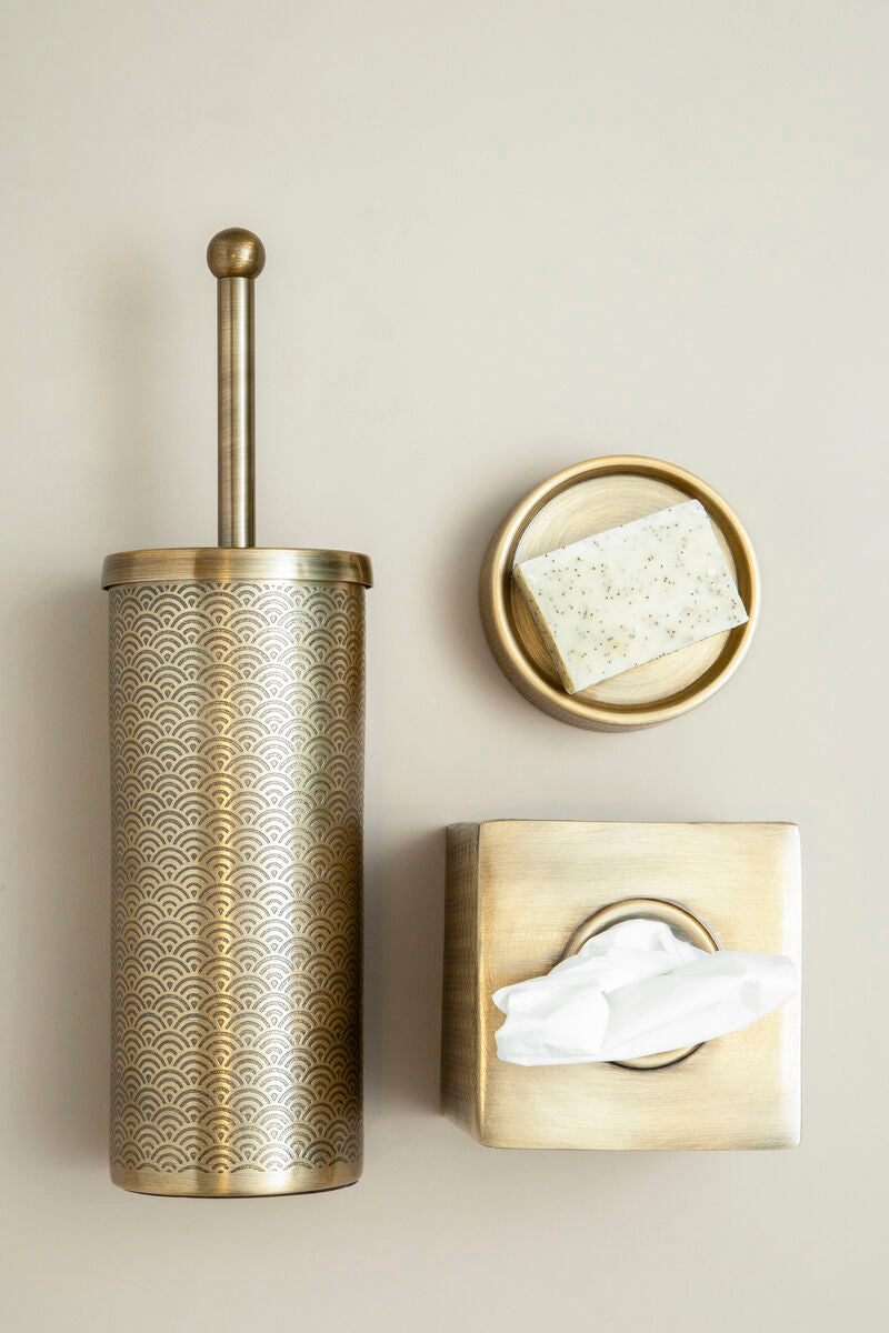 Allegra Etched Metallic Toilet Brush