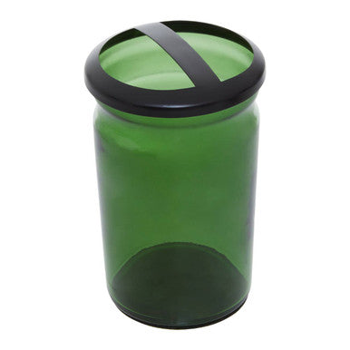 Allegra Kiara Green Glass Toothbrush Holder