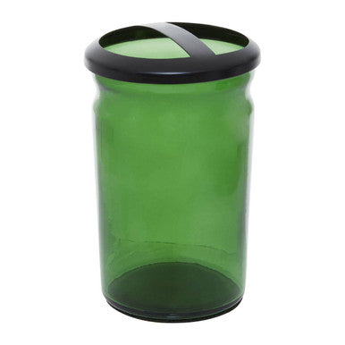 Allegra Kiara Green Glass Toothbrush Holder