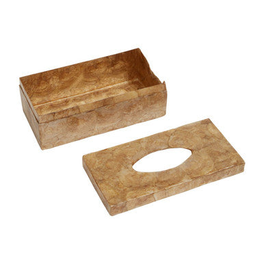 Palu Beige Seashell Tissue Box