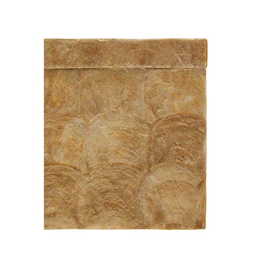 Palu Beige Seashell Square Tissue Box