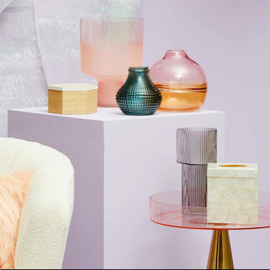 Palu White Shell Square Tissue Box