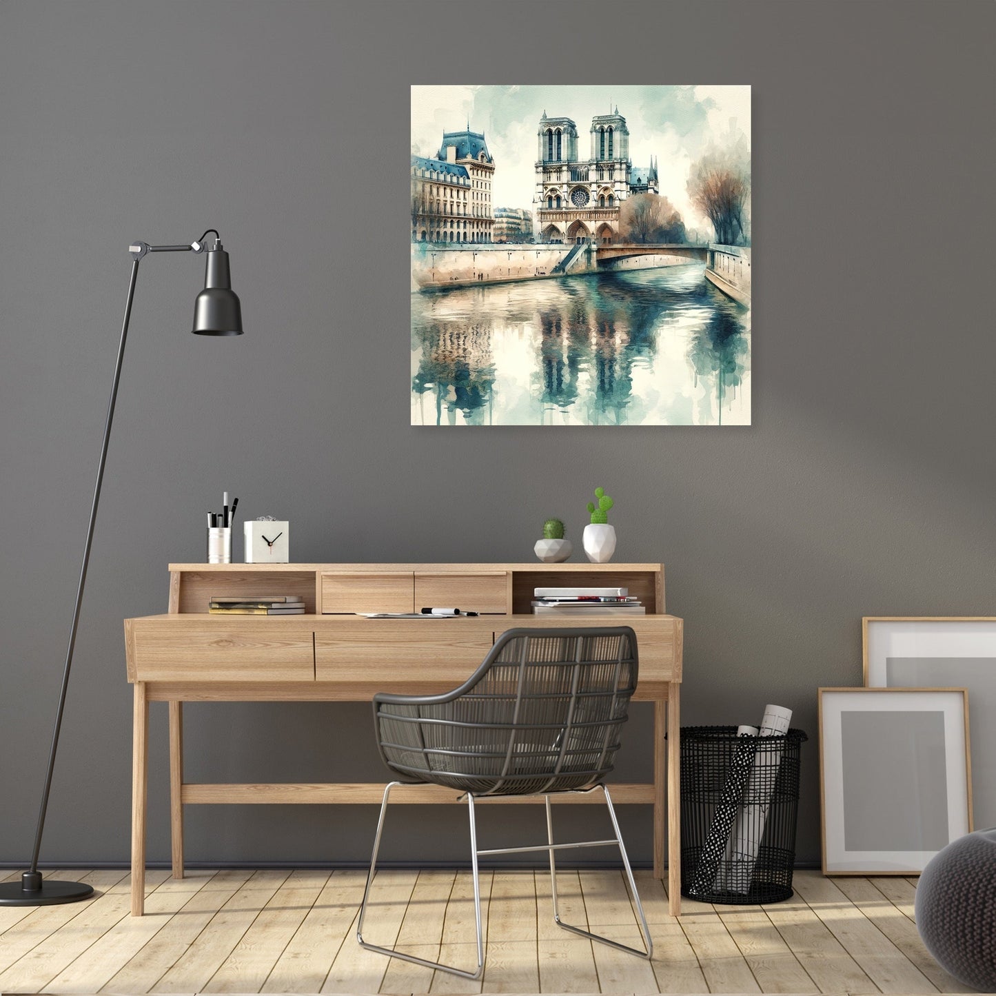 Reflections of Paris Notre-Dame Canvas