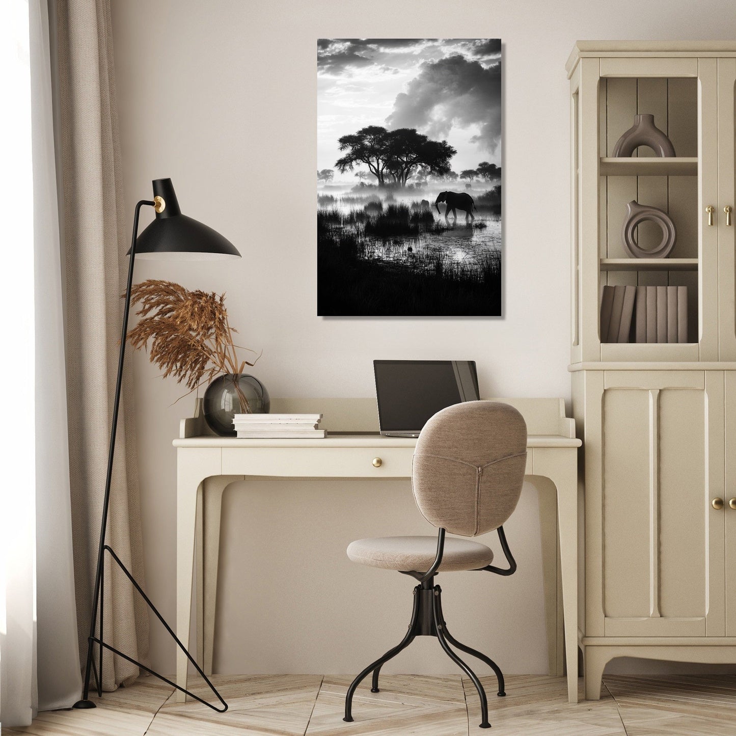 Botswana Twilight Reflections Canvas