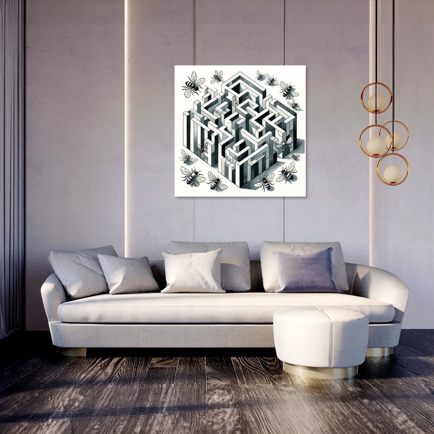 Bee's Labyrinth Canvas