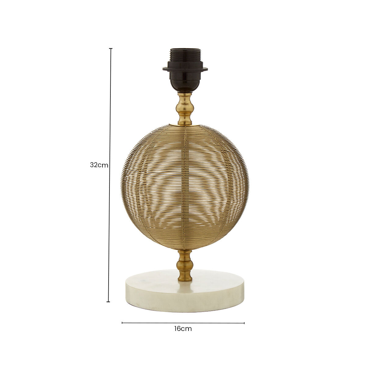 Melora Round Gold Finish Table Lamp