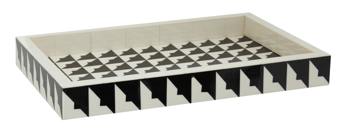 Davino Black And White Tray