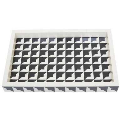 Davino Black And White Tray
