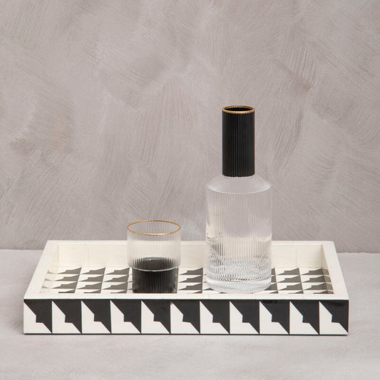 Davino Black And White Tray