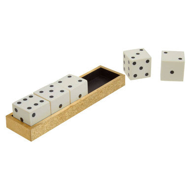 Churchill Games Gold Dice Set with 5 White Dice
