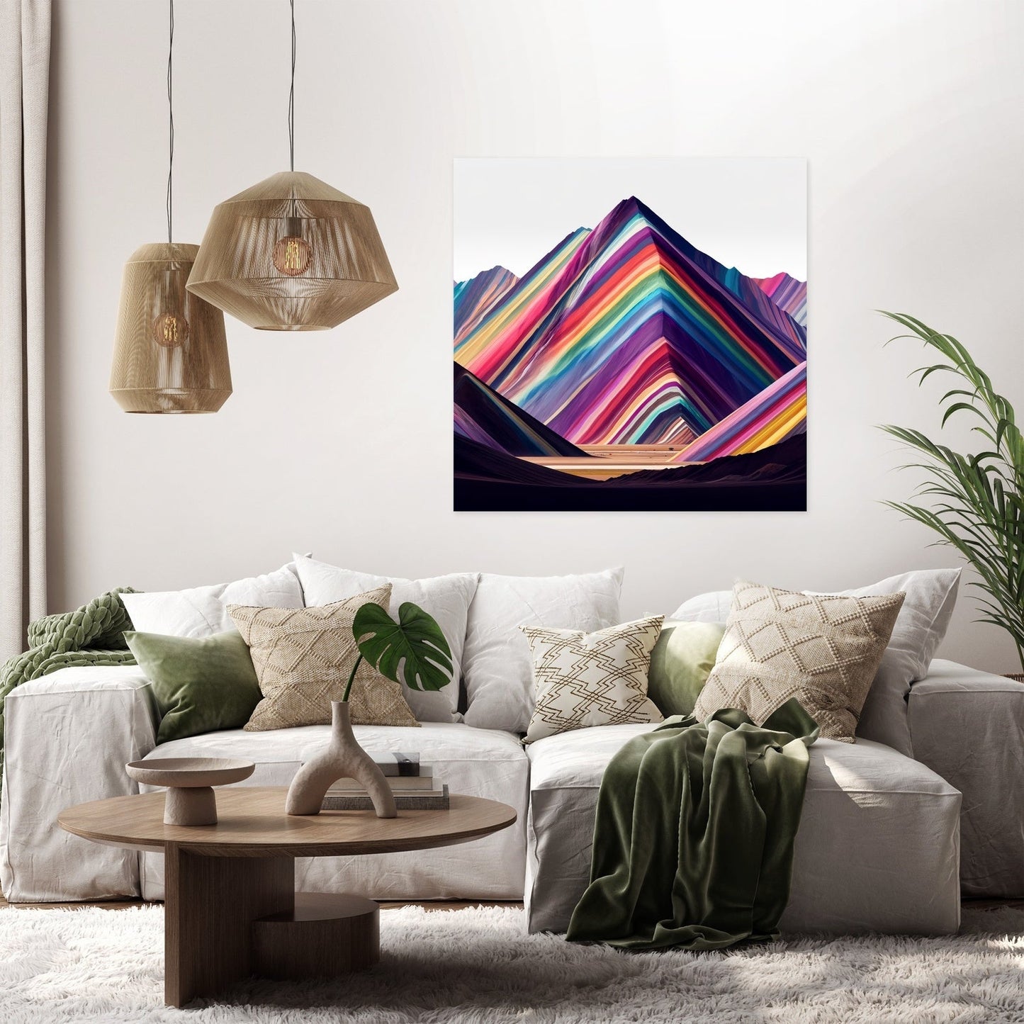 Vinicunca Minimalist Spectrum Canvas