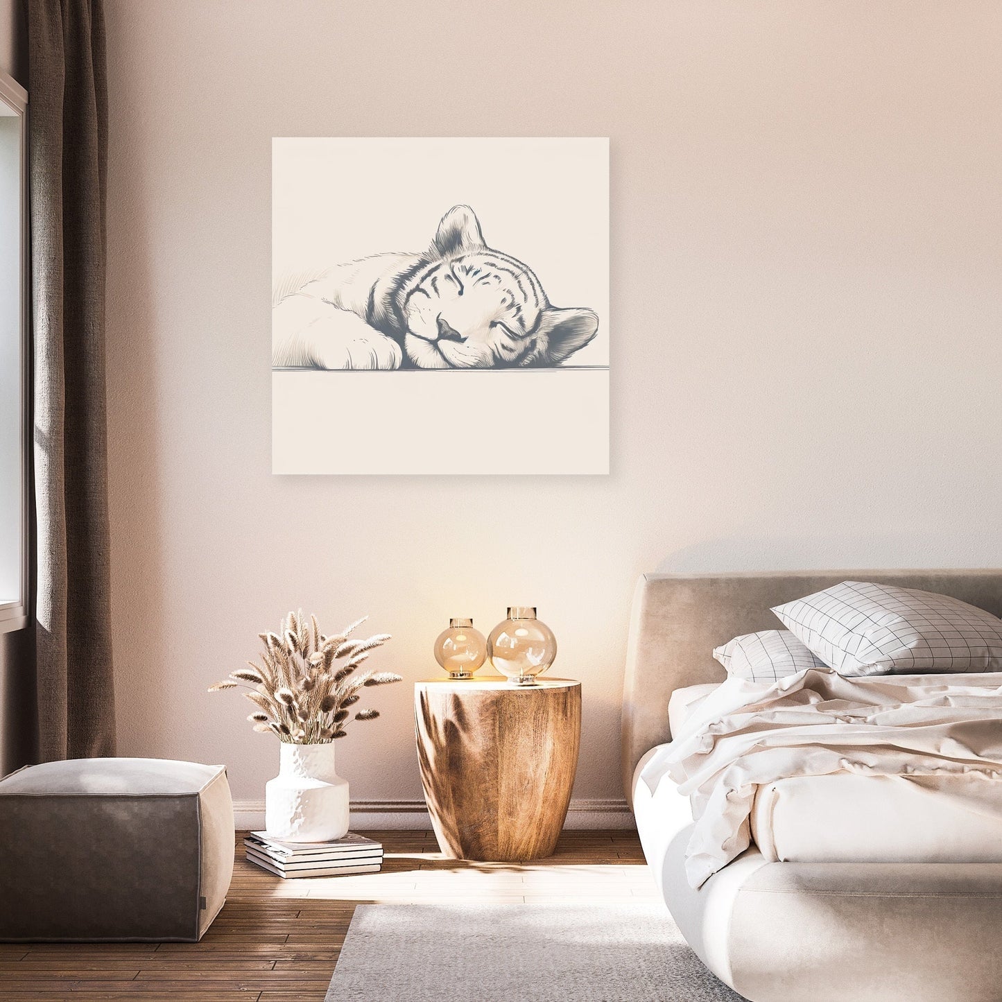 Serenity Tiger Sketch Canvas