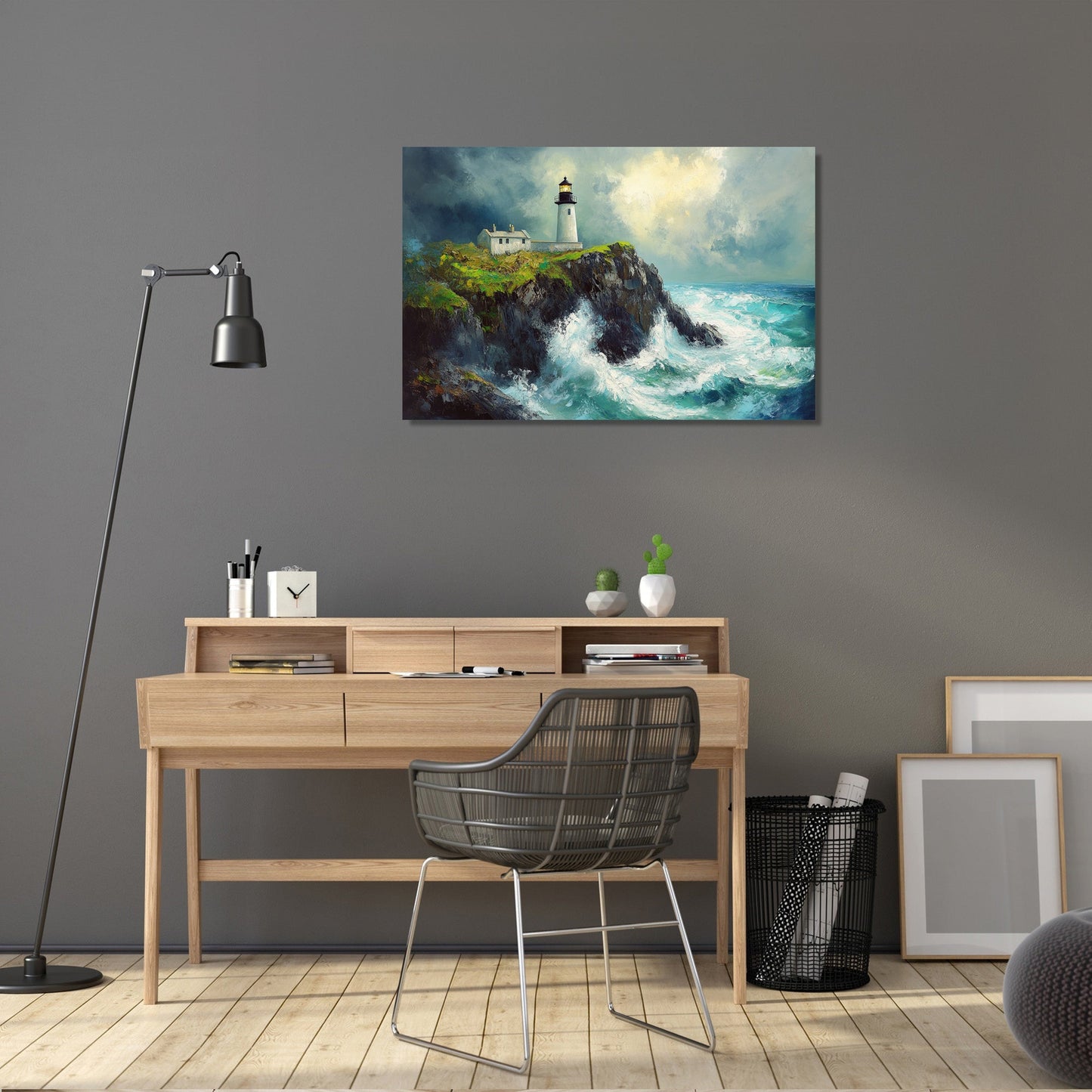 Lighthouse on Emerald Shores Canvas