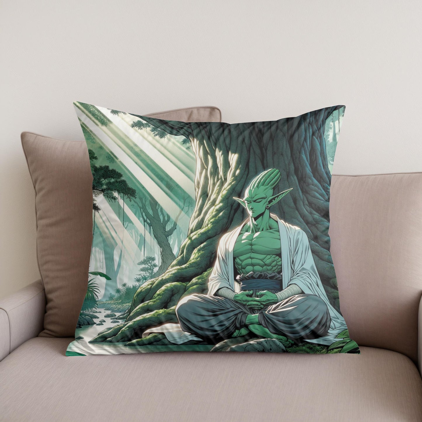 Verdant Wisdom Cotton Cushion