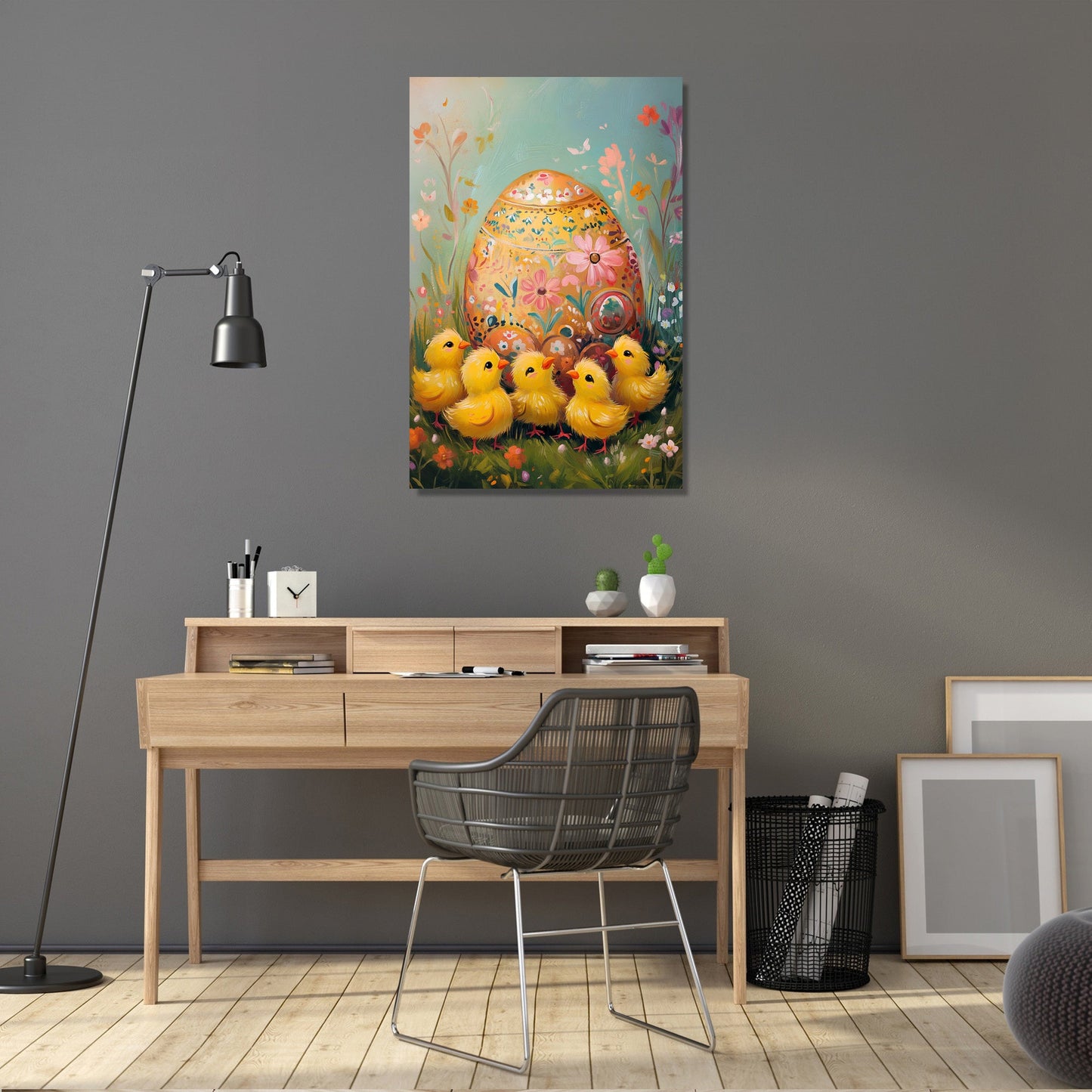 Curious Chicks Egg Canvas