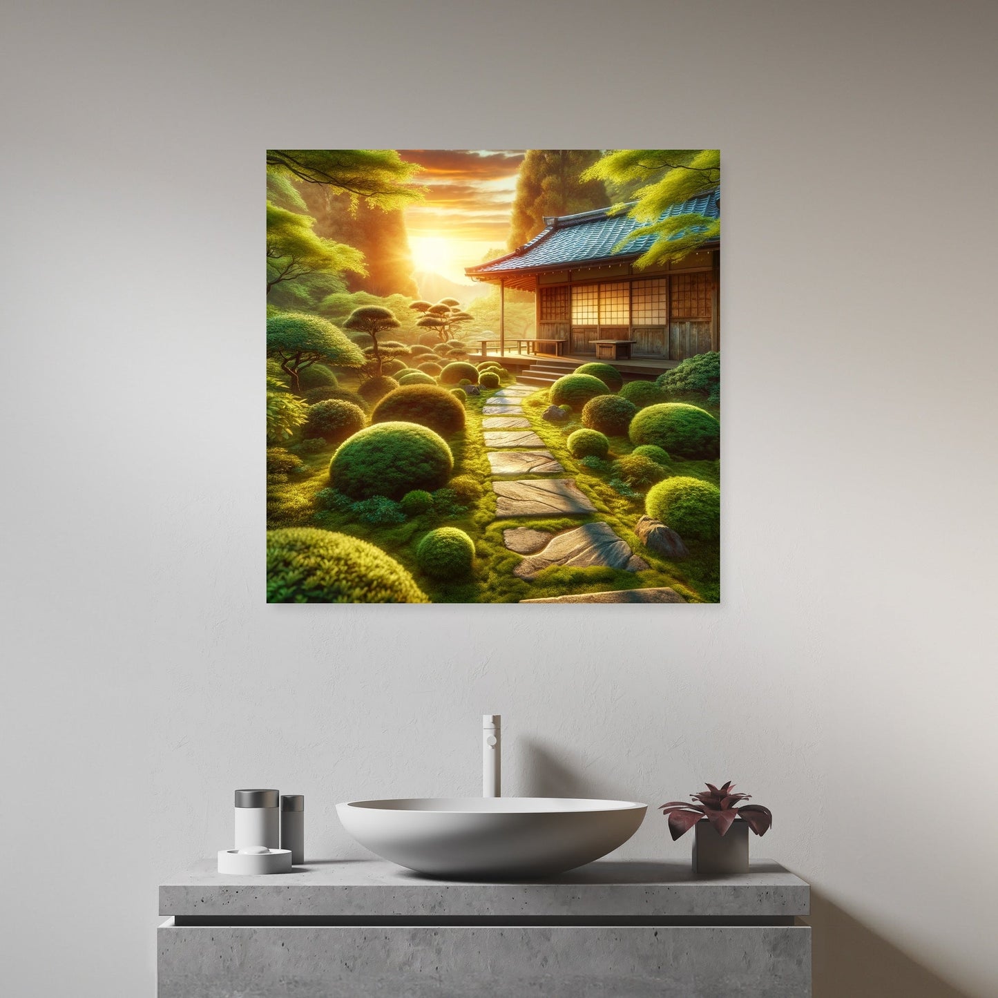 Japanese Tea Garden Serenity Canvas