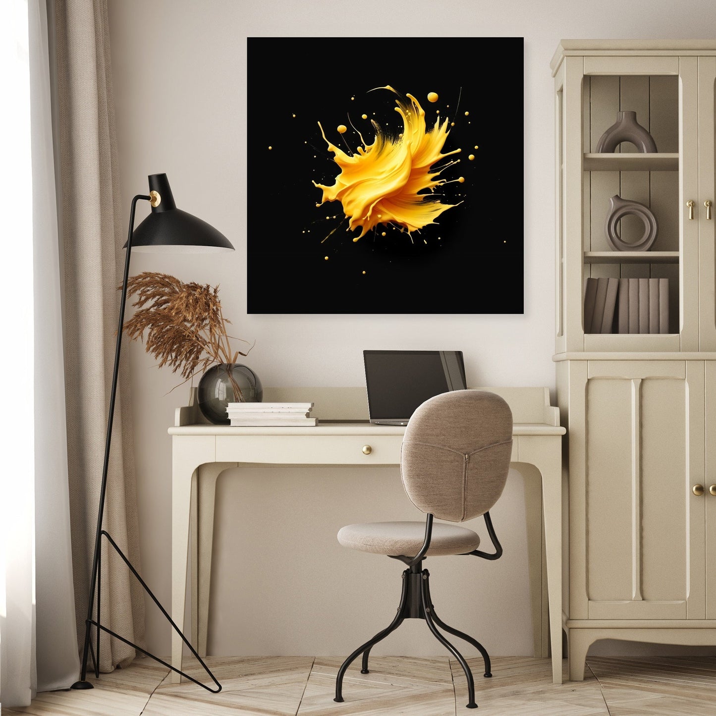Yellow Burst Canvas