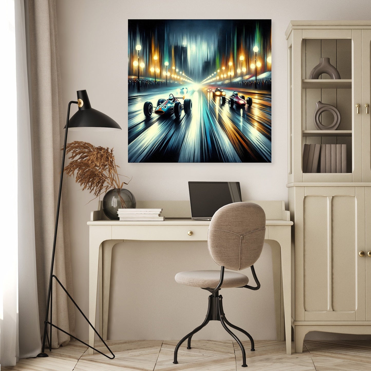 Nighttime Street Racer Canvas